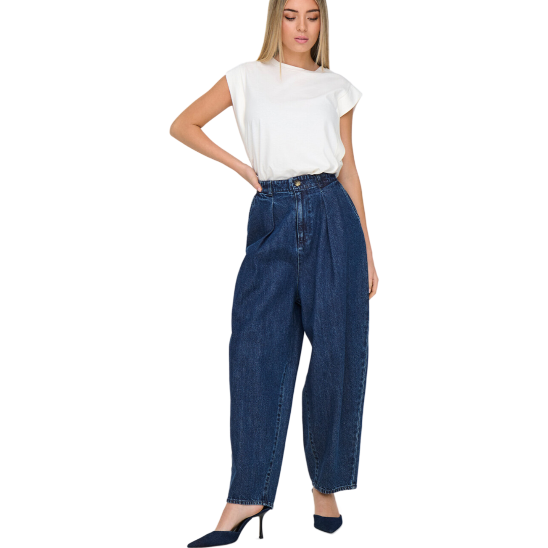 ONLY - JEANS - LERIN BALLOON 15339183 - DARK BLUE DENIM