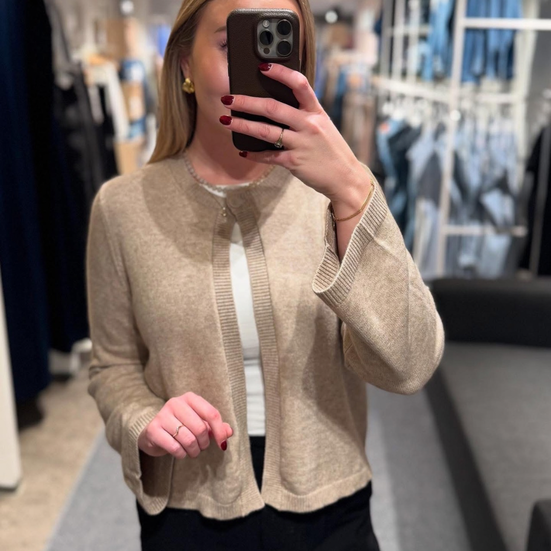 ONLY - CARDIGAN - LANA ONE BUTTON 15356693 - MOCHA MERINGUE