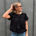 NÜMPH - BLUSE - FRANKIE 705396 - CAVIAR