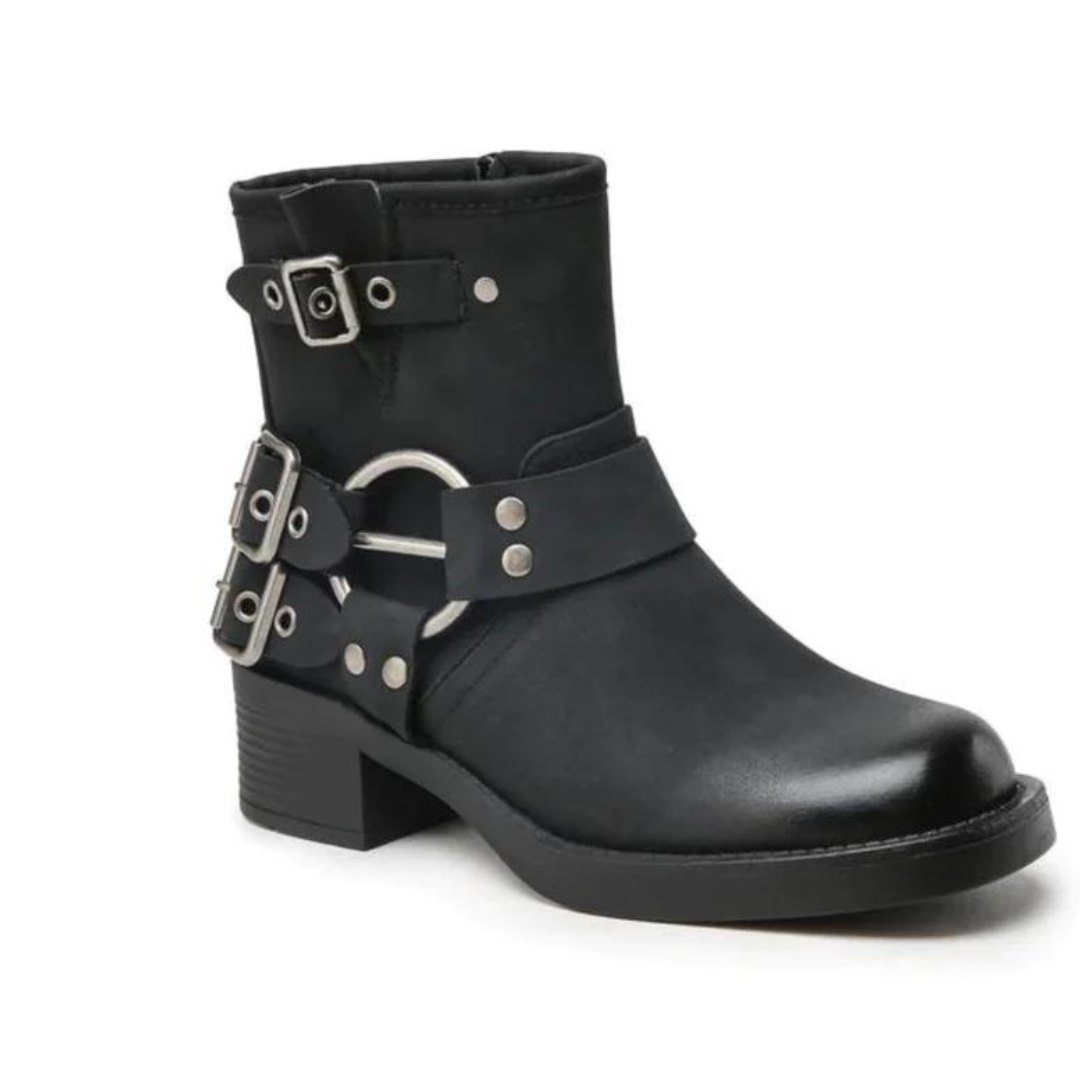 TRENDHOUSE - BIKERSTØVLER - 9201 BLACK