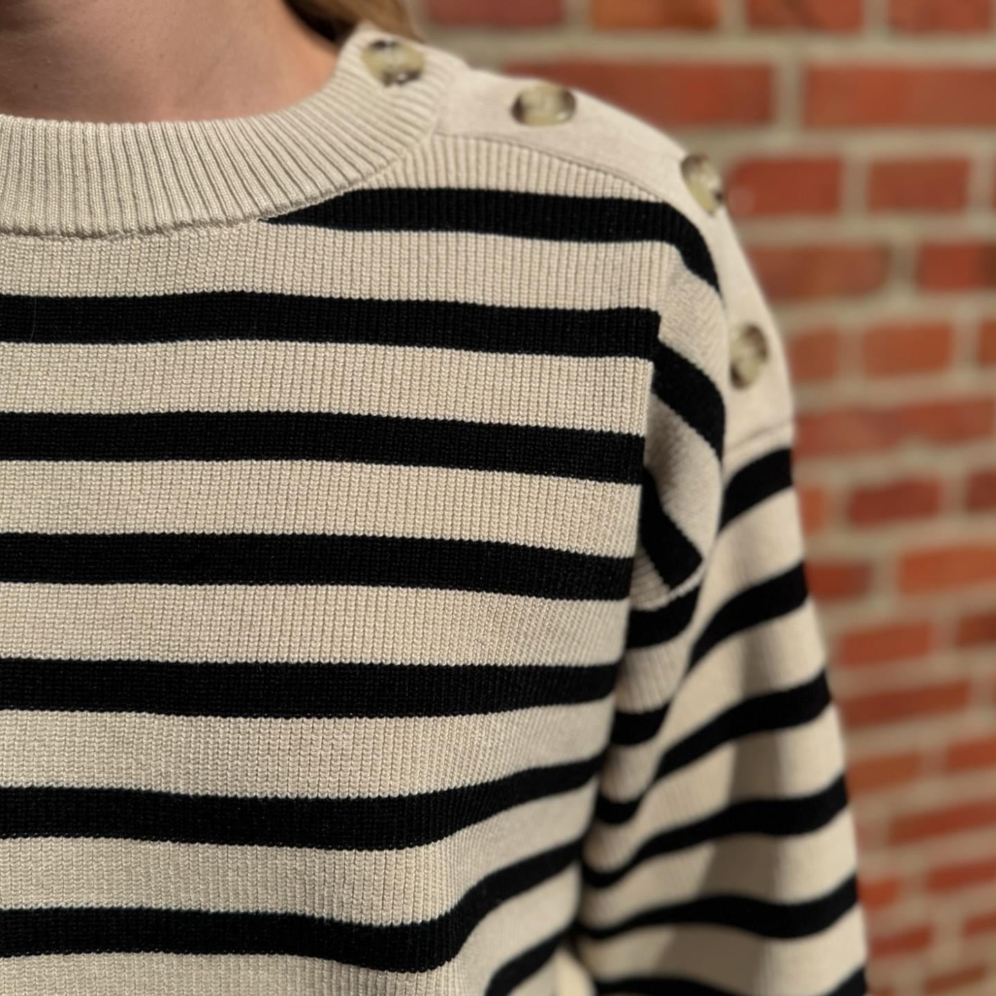 OBJECT - STRIK - ELLY 23044624 - SANDSHELL STRIPES/BLACK