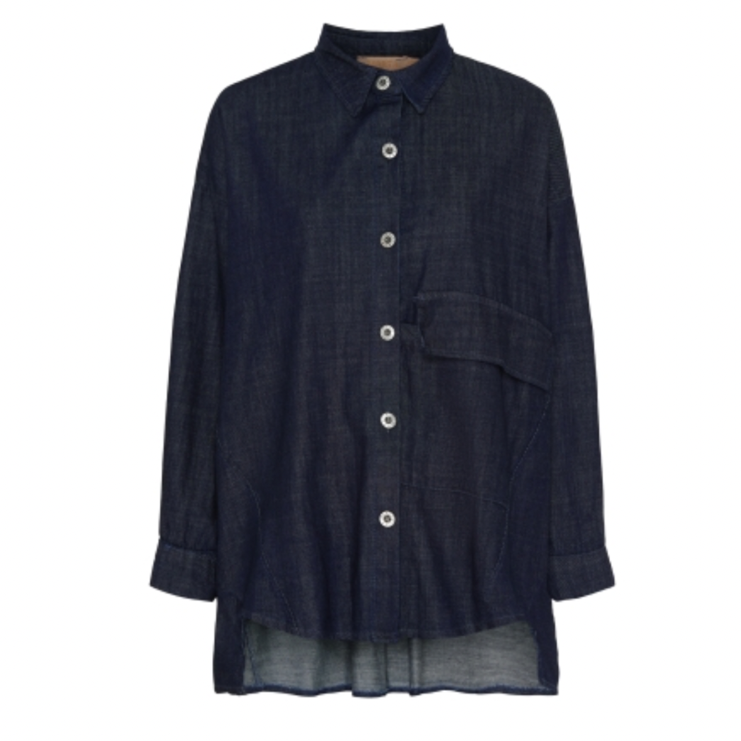 MARTA DU CHATEAU - DENIMSKJORTE - AGATE 86225 - DARK BLUE