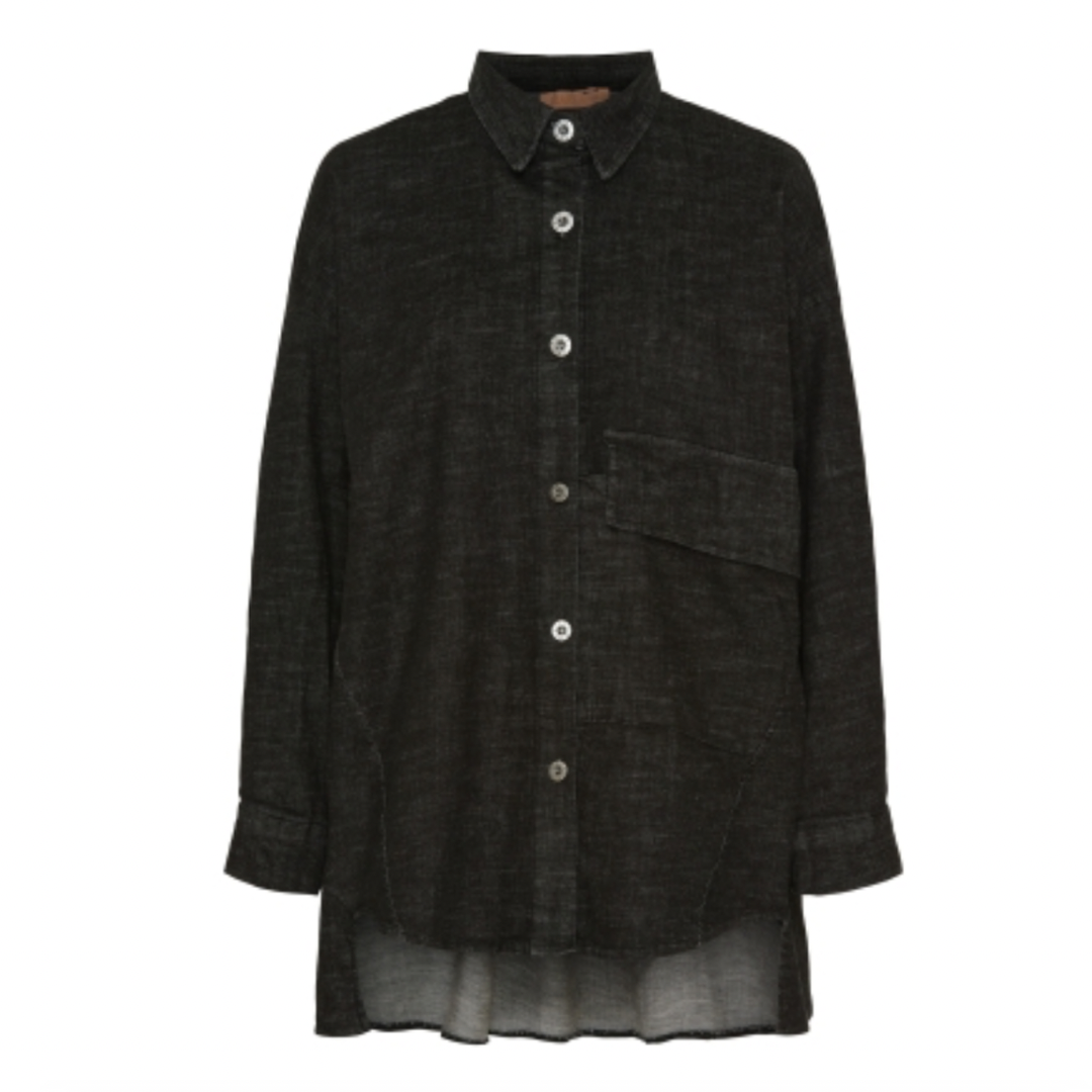 MARTA DU CHATEAU - DENIMSKJORTE - AGATE 86225 - BLACK