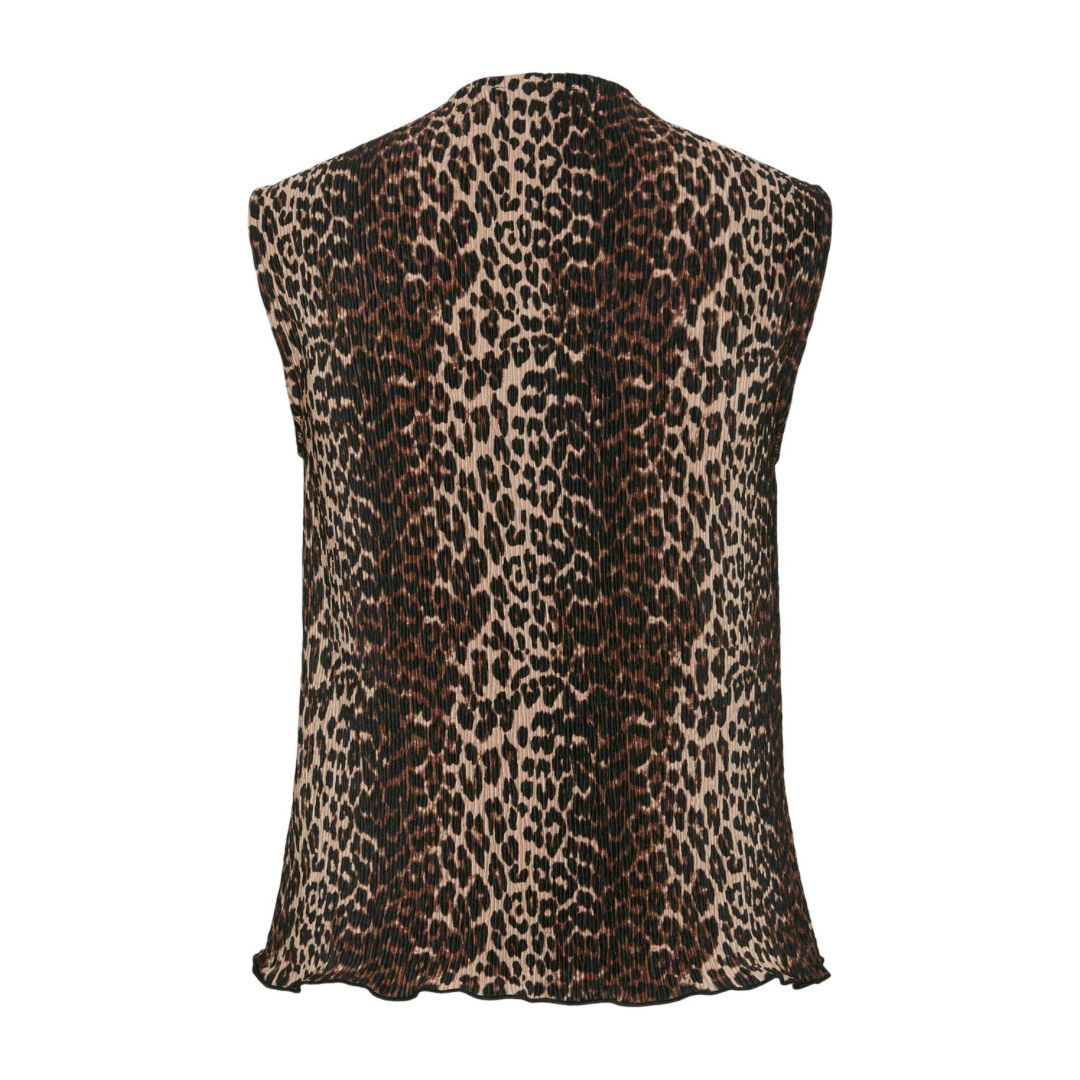 PIECES  - TOP - FLORA 17155406 - BLACK LEO