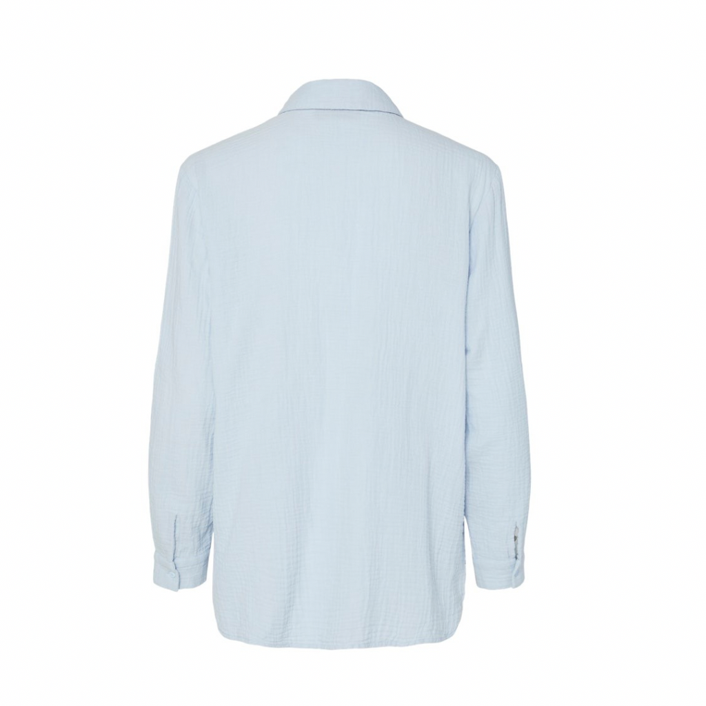 PIECES - SKJORTE - SASTINA 17156471 - CASHMERE BLUE