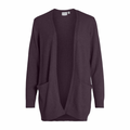 VILA - CARDIGAN - RIL 14044041 - PLUM PERFECT/DARK MELANGE
