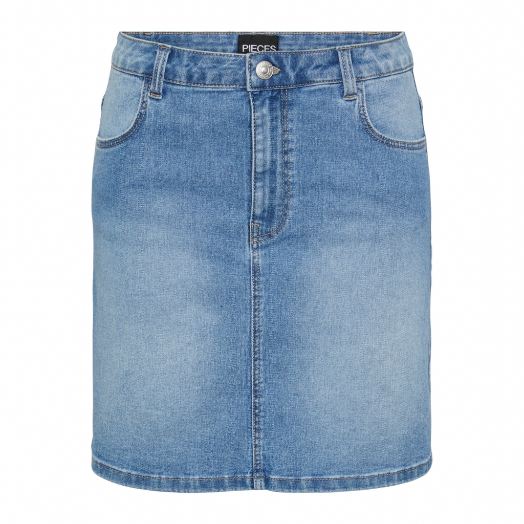 PIECES - DENIM NEDERDEL - PEGGY 17146490 - LIGHT BLUE DENIM
