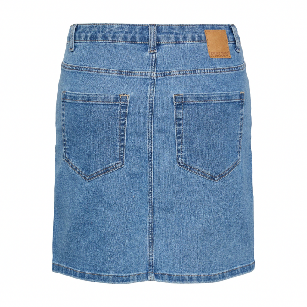 PIECES - DENIM NEDERDEL - PEGGY 17146490 - LIGHT BLUE DENIM