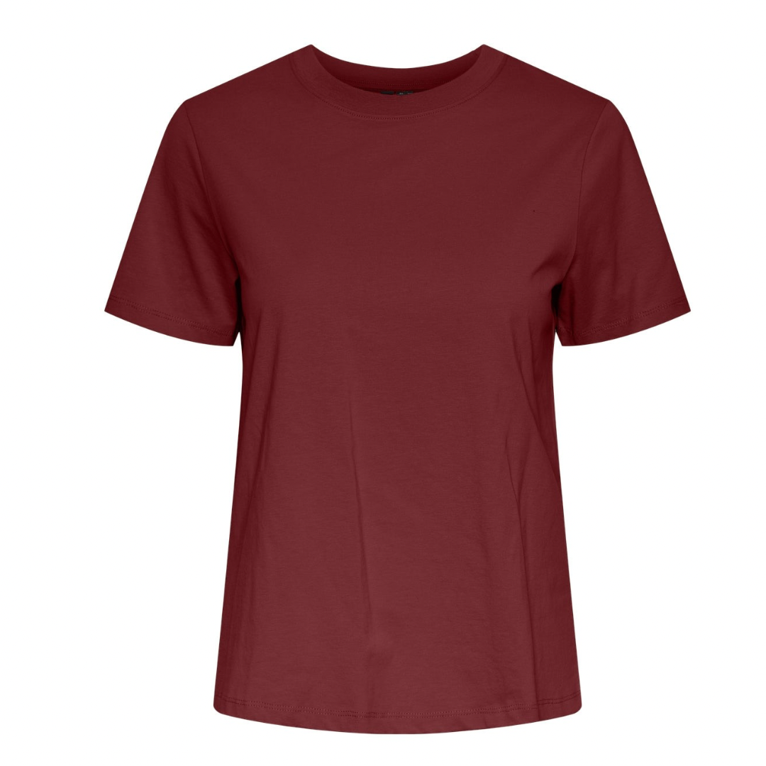 PIECES - T-SHIRT - RIA SOLID 17140802 -  TAWNY PORT