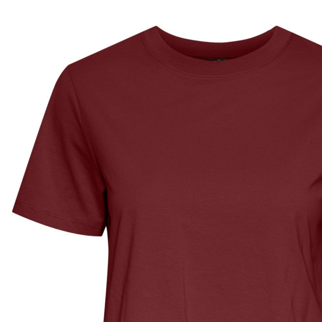 PIECES - T-SHIRT - RIA SOLID 17140802 -  TAWNY PORT
