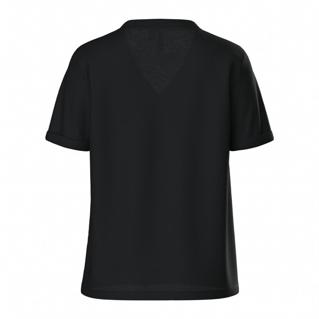PIECES - T-SHIRT - RIA V-NECK SOLID 17120455 - SORT