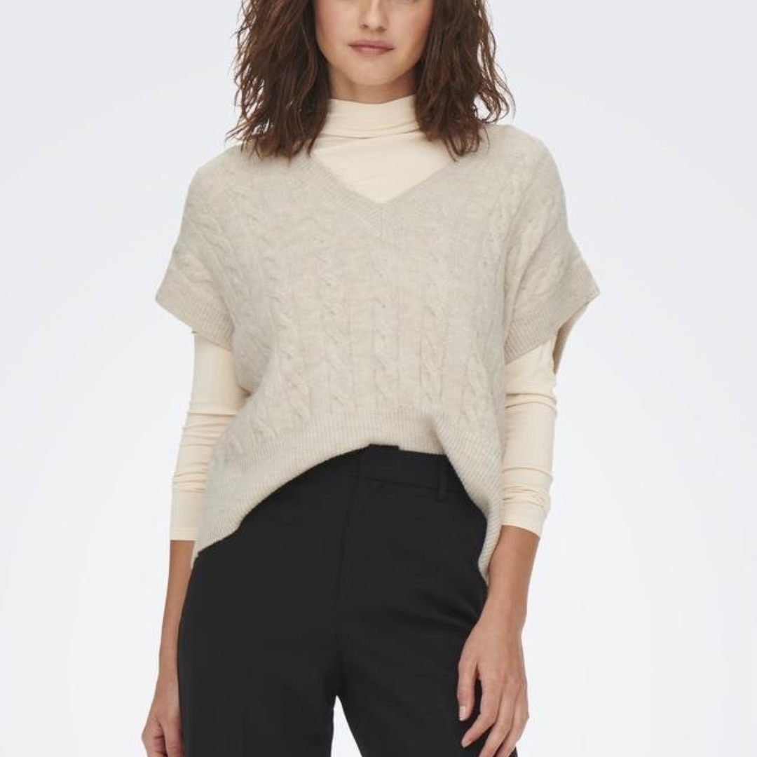 ONLY - VEST - MELODY 15249328 - OATMEAL