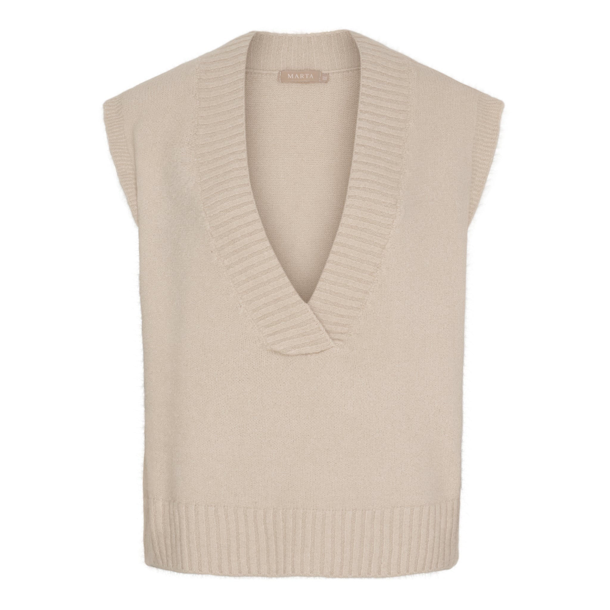 MARTA DU CHATEAU - VEST - LILA KN8038 - BEIGE