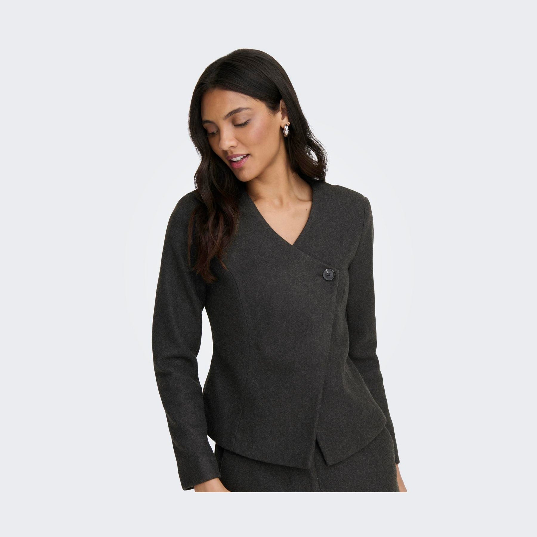ONLY - JAKKE - MAIKA ASYM FIT 15365802 - DARK GREY MELANGE