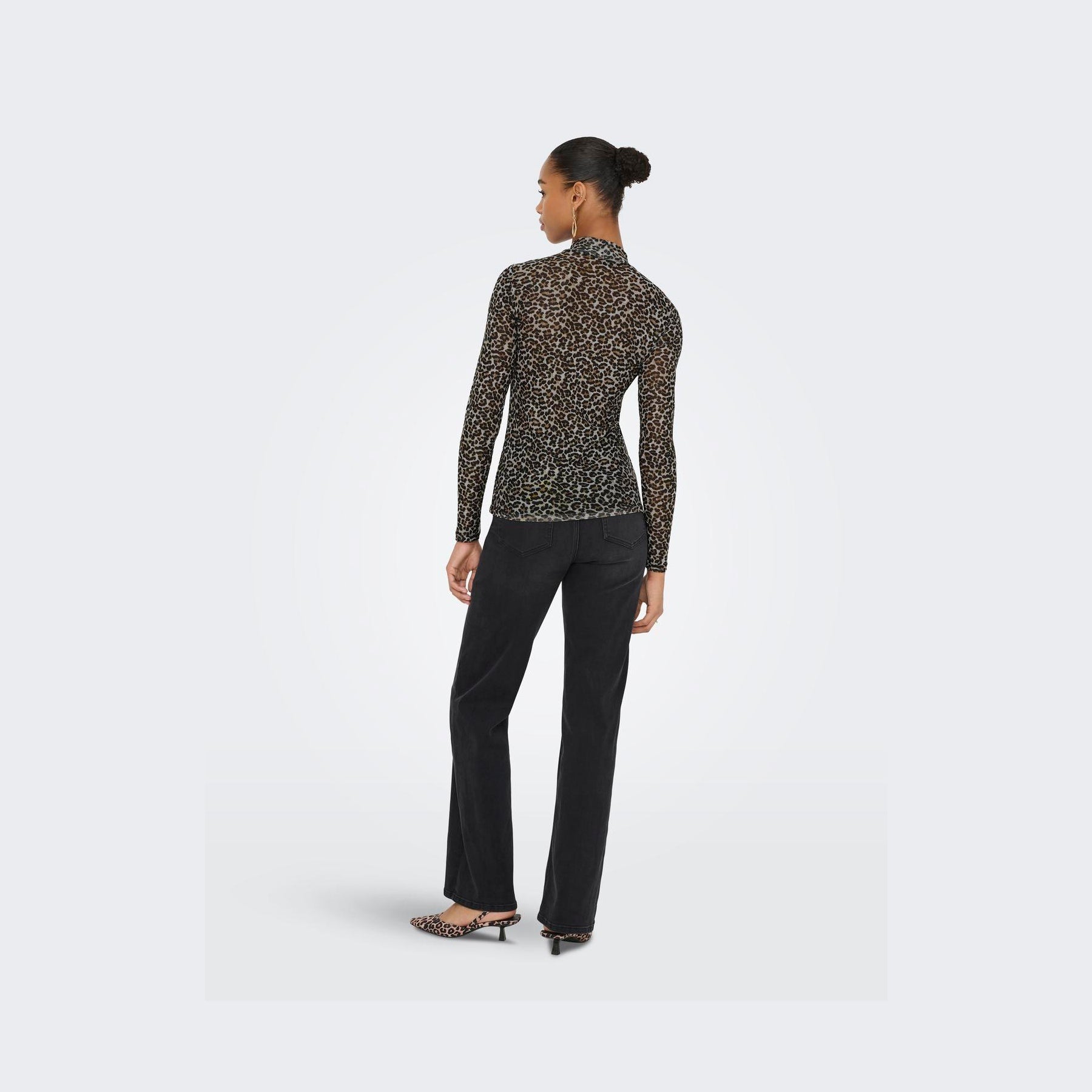 ONLY - MESHBLUSE - ERICA 15141298 - PUMICE STONE/EVERYDAY LEO