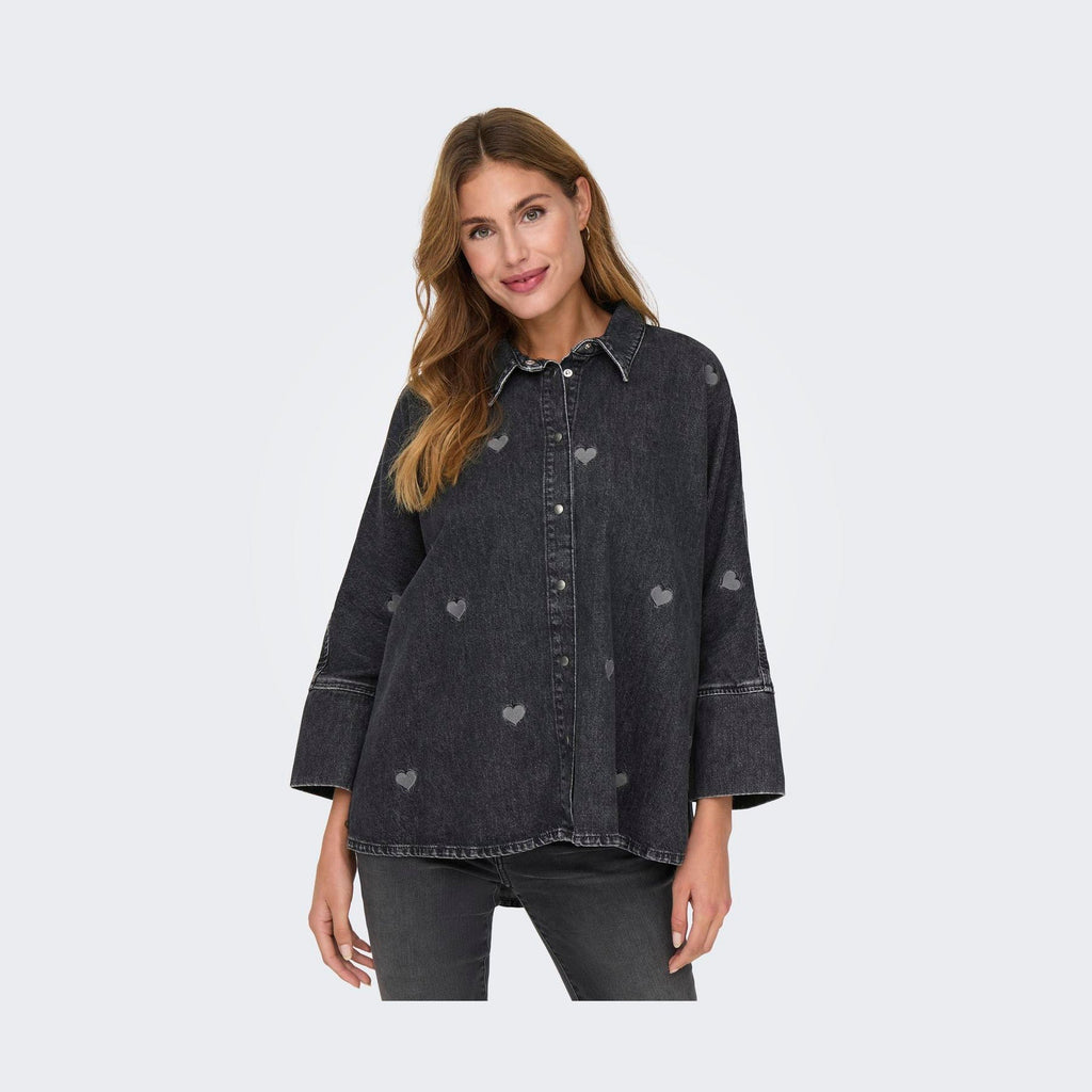 ONLY - SKJORTE - GRACE 15347081 - WASHED BLACK