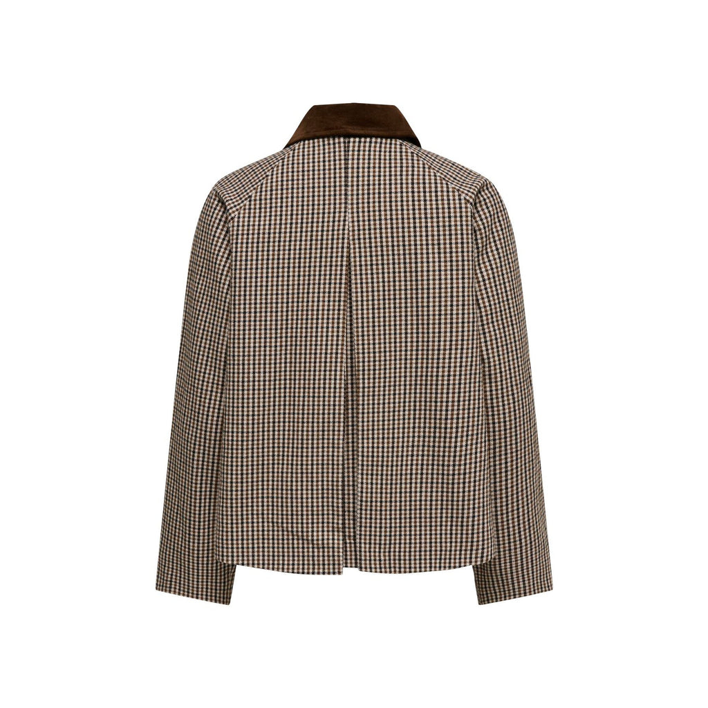 ONLY - JAKKE - MANILLA 15370316 - MOONLIGHT SMALL CHECKS/BROWN/BLACK
