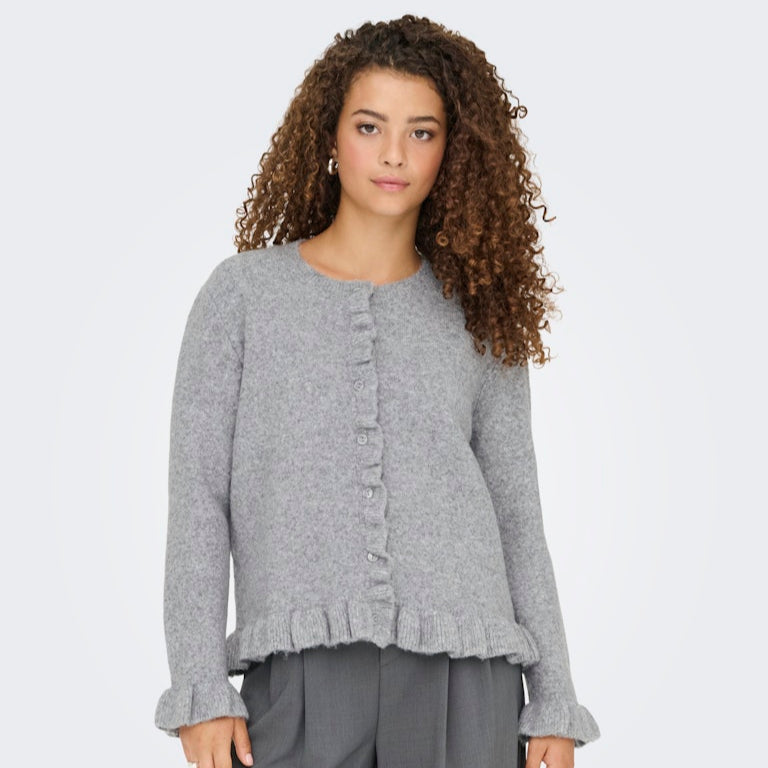ONLY - CARDIGAN - RIMA 15363415 - LIGHT GREY MELANGE