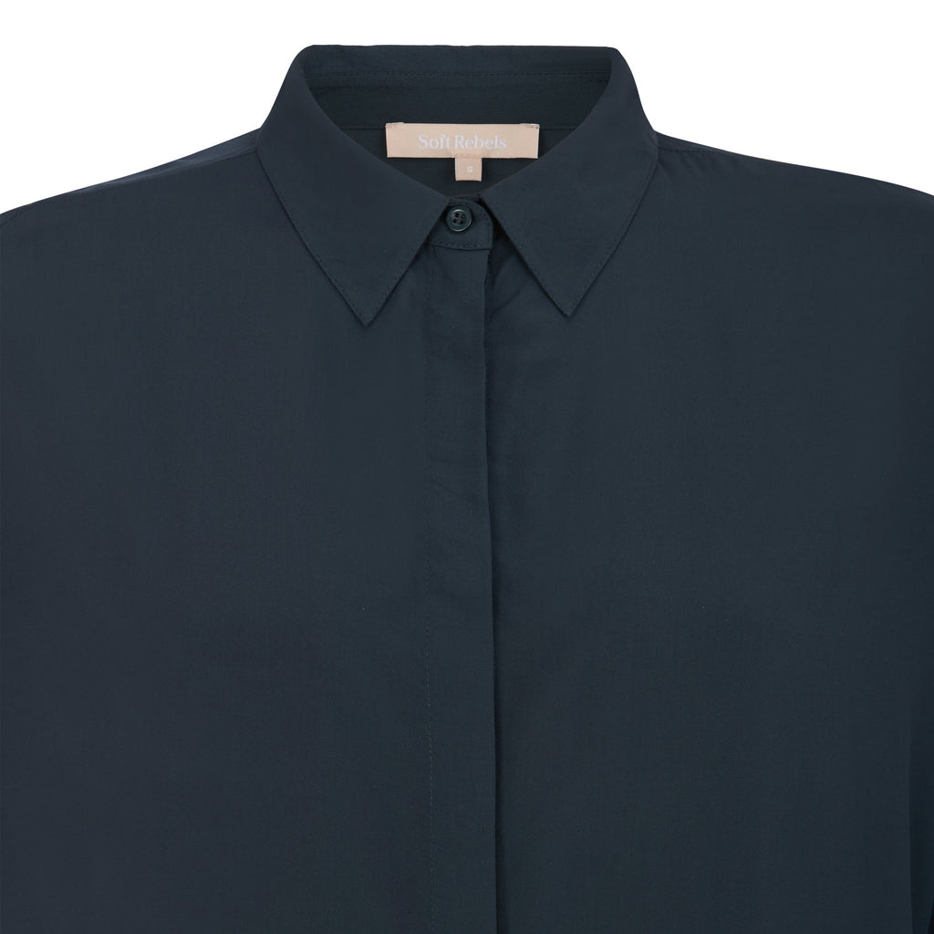 SOFT REBELS - SKJORTE - FREEDOM LANG 420-795 - ECLIPSE 235