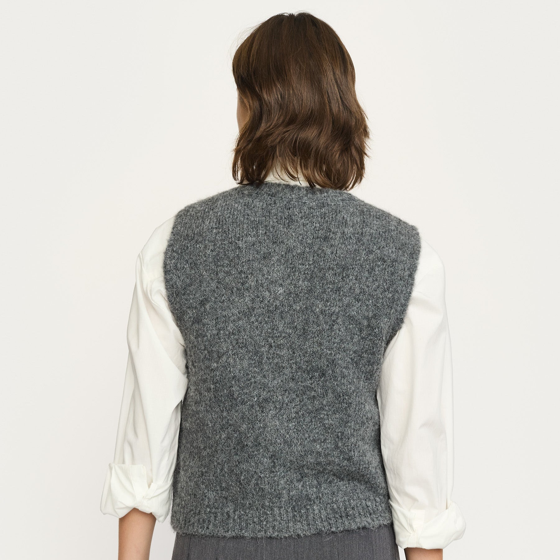 SOFT REBELS - STRIK VEST - CAMILLA 525-207 - DARK GREY MELANGE