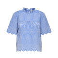 ONLY - BLUSE - NYLA TULUM 15343163 - BLUE BONNET/BRIGHT WHITE EMB.