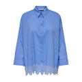 ONLY - SKJORTE - GRACES TULUM 15343165 - BLUE BONNET/BRIGHT WHITE EMB.