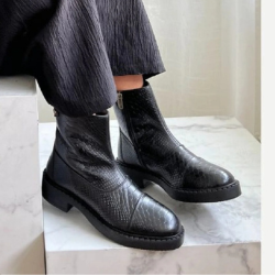 COPENHAGEN SHOES - STØVLE - AMIE - SORT/CROCO