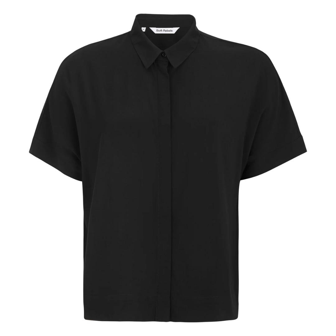 SOFT REBELS - SKJORTE - FREEDOM SR321-747 - SORT