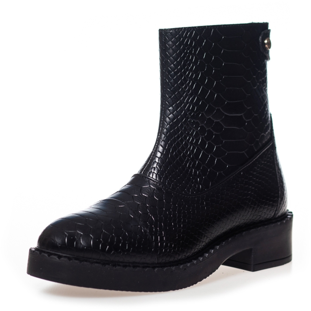 COPENHAGEN SHOES - STØVLE - AMIE - SORT/CROCO