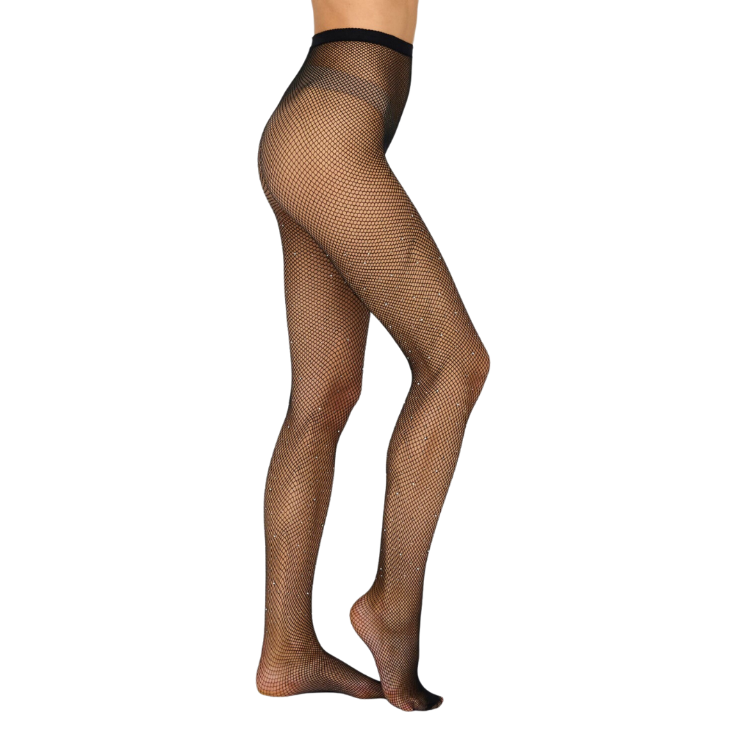 ONLY - STRØMPEBUKSER - EBBA 15308960 - FISHNET RHINESTONES