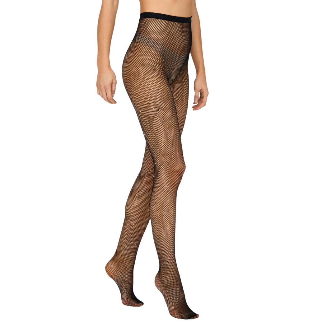 ONLY - STRØMPEBUKSER - EBBA 15308960 - FISHNET RHINESTONES
