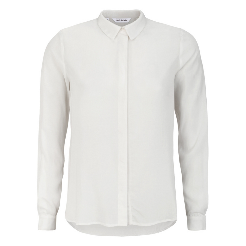 SOFT REBELS - SKJORTE - FREEDOM SR420-740 - SNOW WHITE