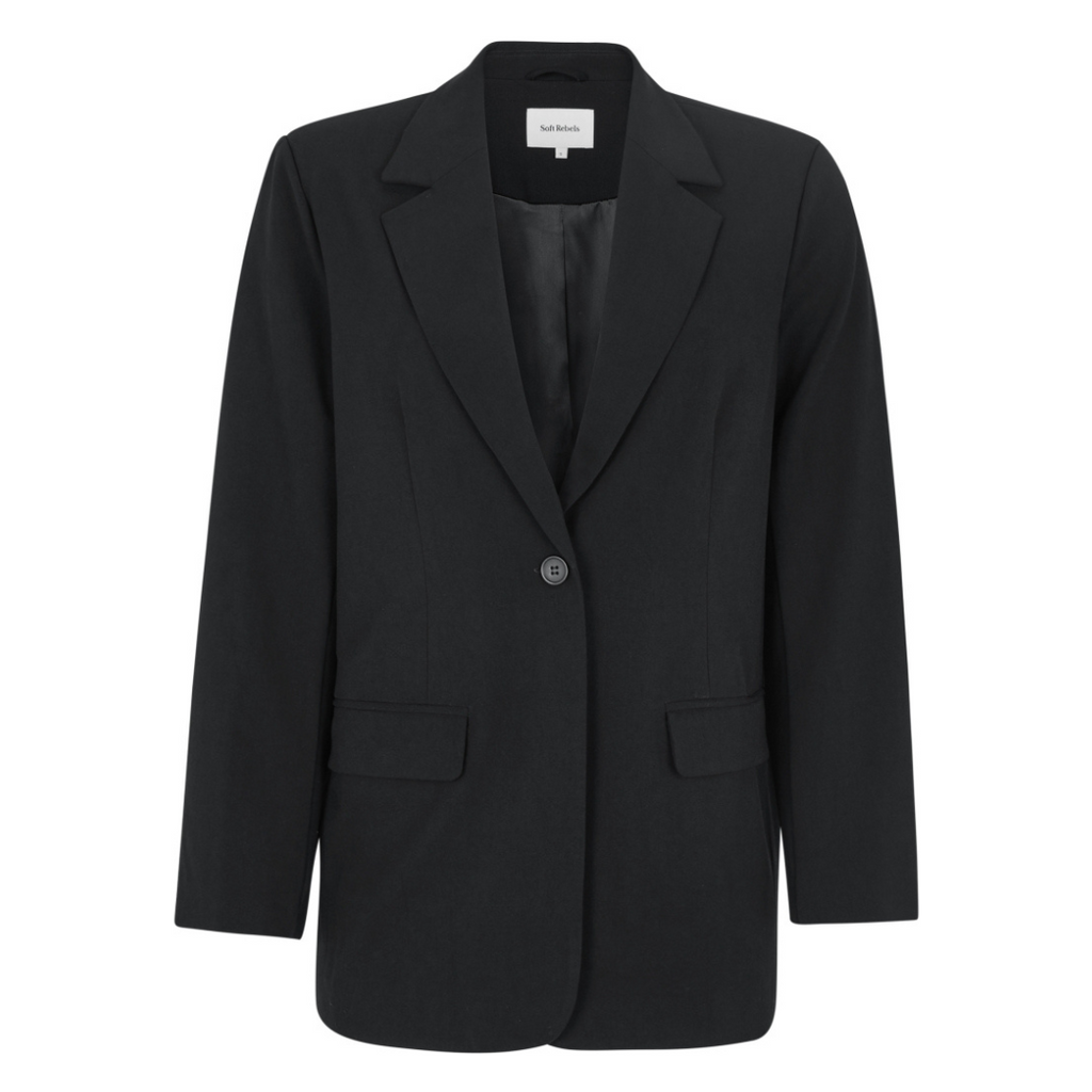 SOFT REBELS - BLAZER - VILJA LOOSE SRSS23-720 - SORT