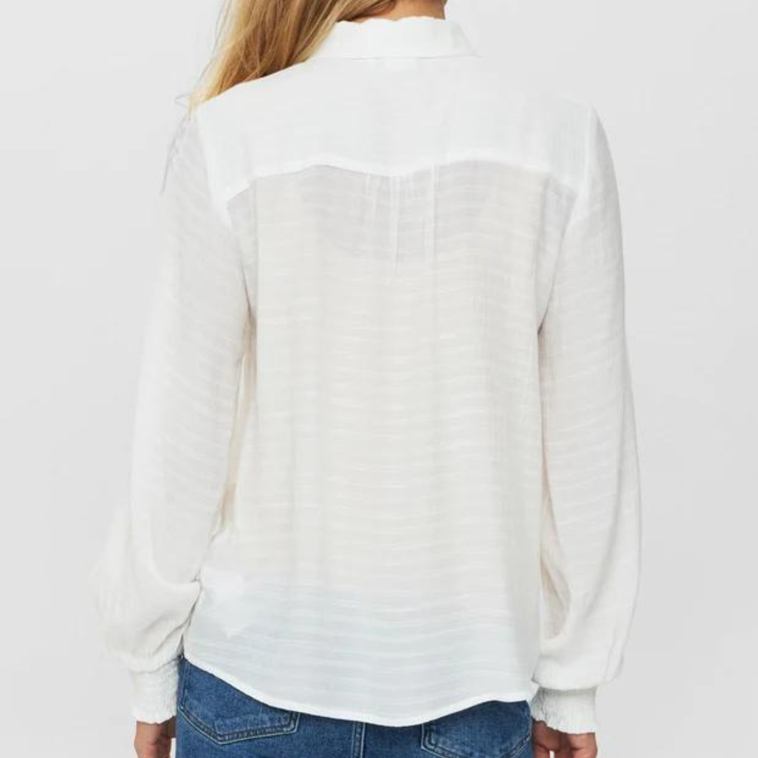 NÜMPH - SKJORTE - DARVA 703848 - BRIGHT WHITE