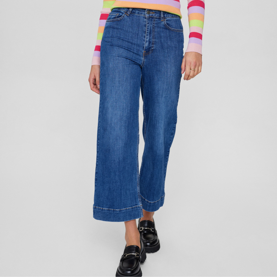 NÜMPH - JEANS - PARIS CROPPED 703959 - MEDIUM BLUE DENIM