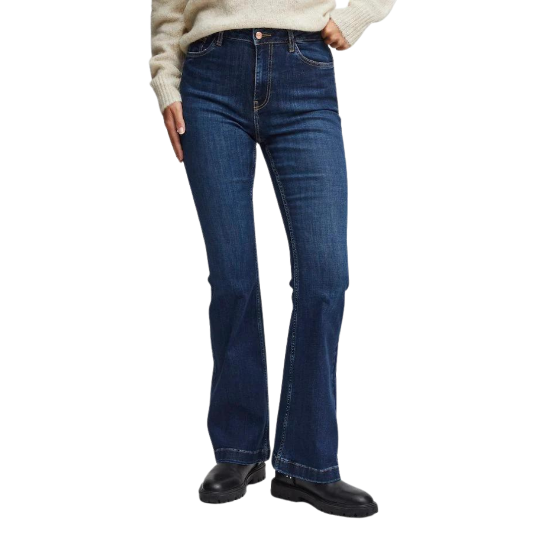 PULZ - JEANS - BECCA BOOTCUT 50207285 - DARK BLUE DENIM