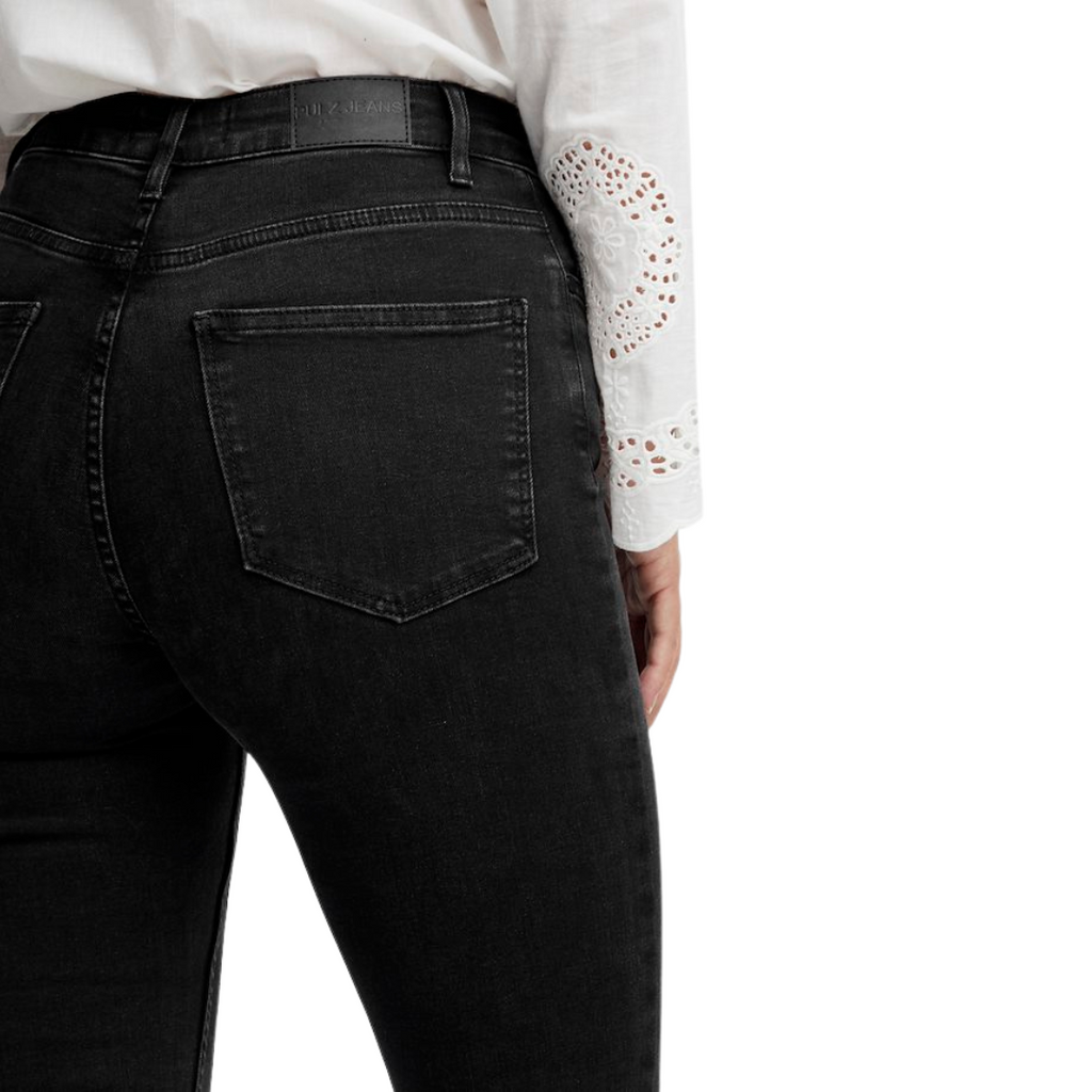 PULZ - JEANS - BECCA BOOTCUT 50207285 - SORT DENIM