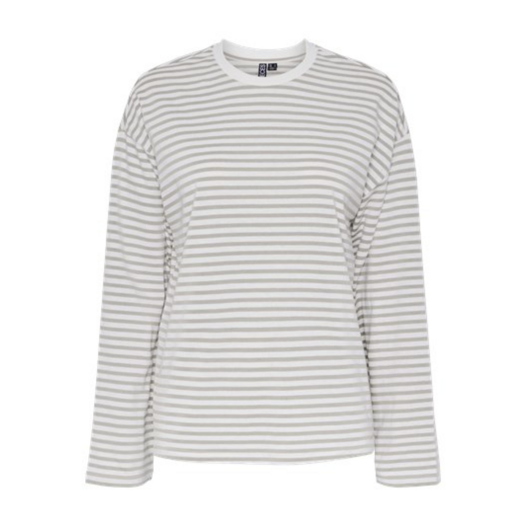 PIECES - BLUSE - SADIE 17146655 - CLOUD DANCER/LIGHT GREY MELANGE