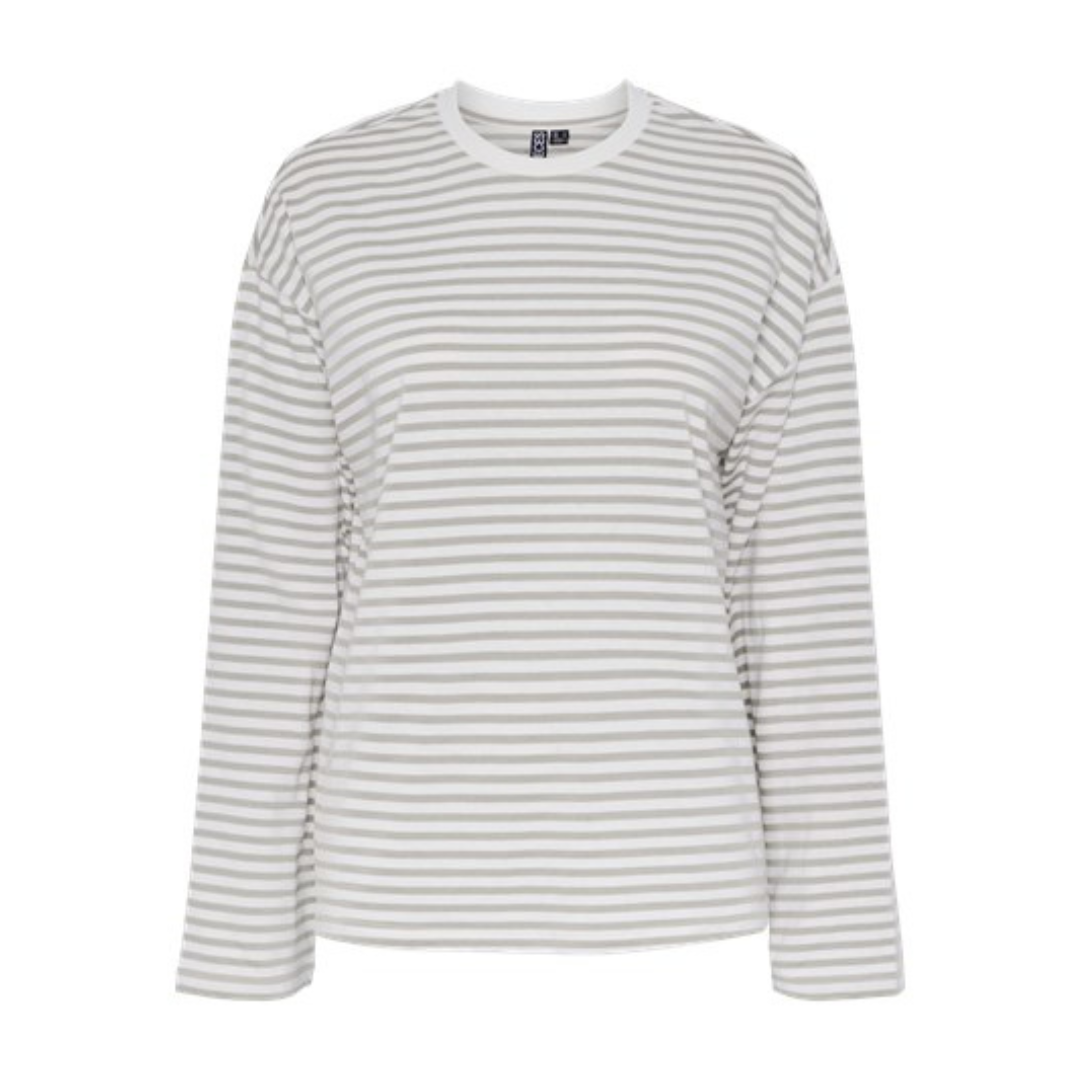 PIECES - BLUSE - SADIE 17146655 - CLOUD DANCER/LIGHT GREY MELANGE