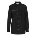 PULZ - SKJORTE - ZOE 50208037 - BLACK BEAUTY