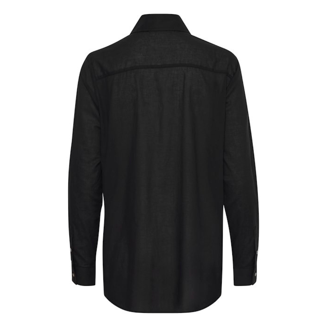 PULZ - SKJORTE - ZOE 50208037 - BLACK BEAUTY