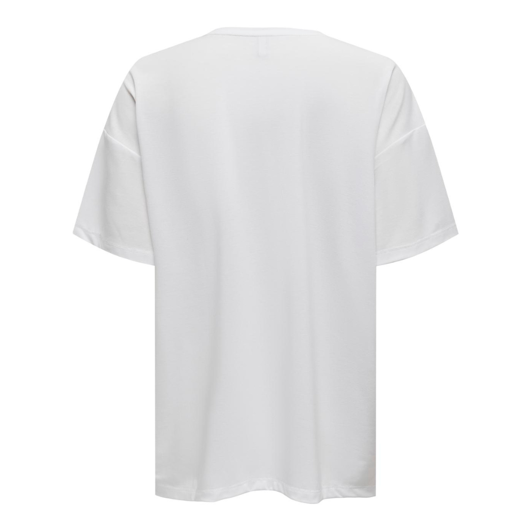 ONLY - T-SHIRT - MELINA - 15333517 - BRIGHT WHITE QUEEN