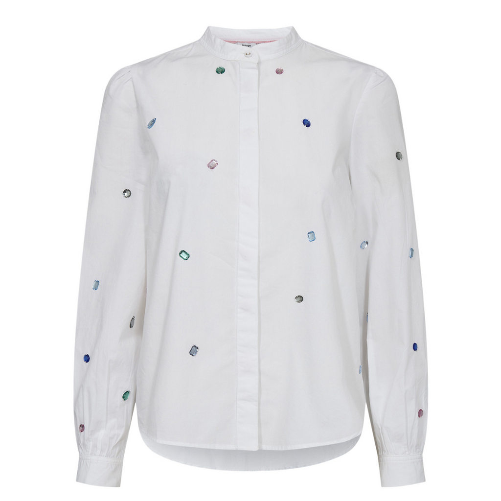 NÜMPH - SKJORTE - HEIDI 704858 - BRIGHT WHITE