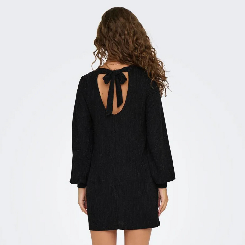 ONLY - KJOLE - CAROL GLITTER BOW 15309903 - BLACK ZIGGA