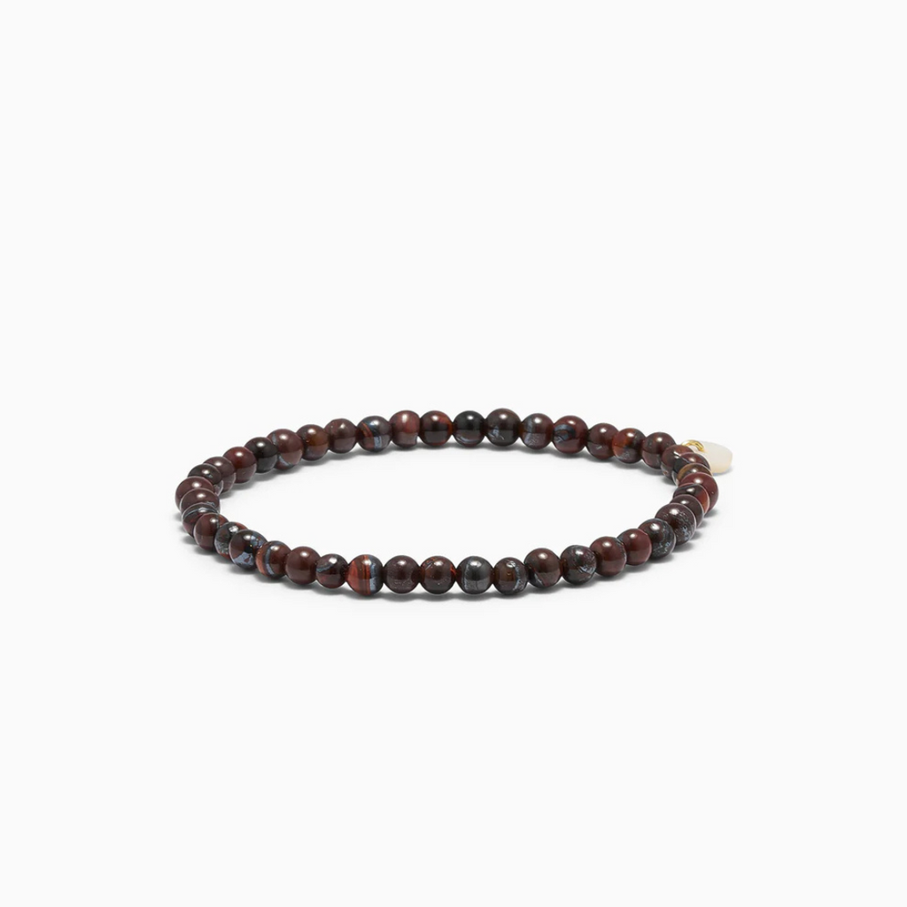 SOÏ - KRYSTAL ARMBÅND - RED TIGER EYE 4 MM.