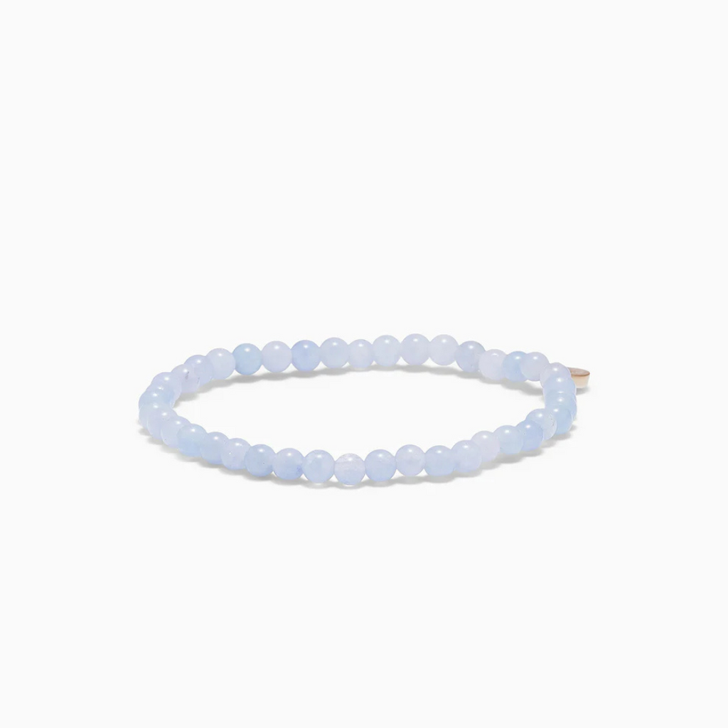 SOÏ - KRYSTAL ARMBÅND - AQUAMARIN 4 MM.