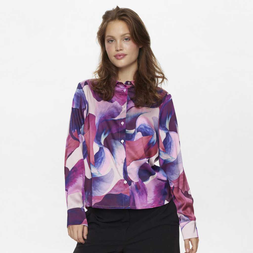 NÜMPH - SKJORTE - ISOBELL 704864 - VIOLET ICE