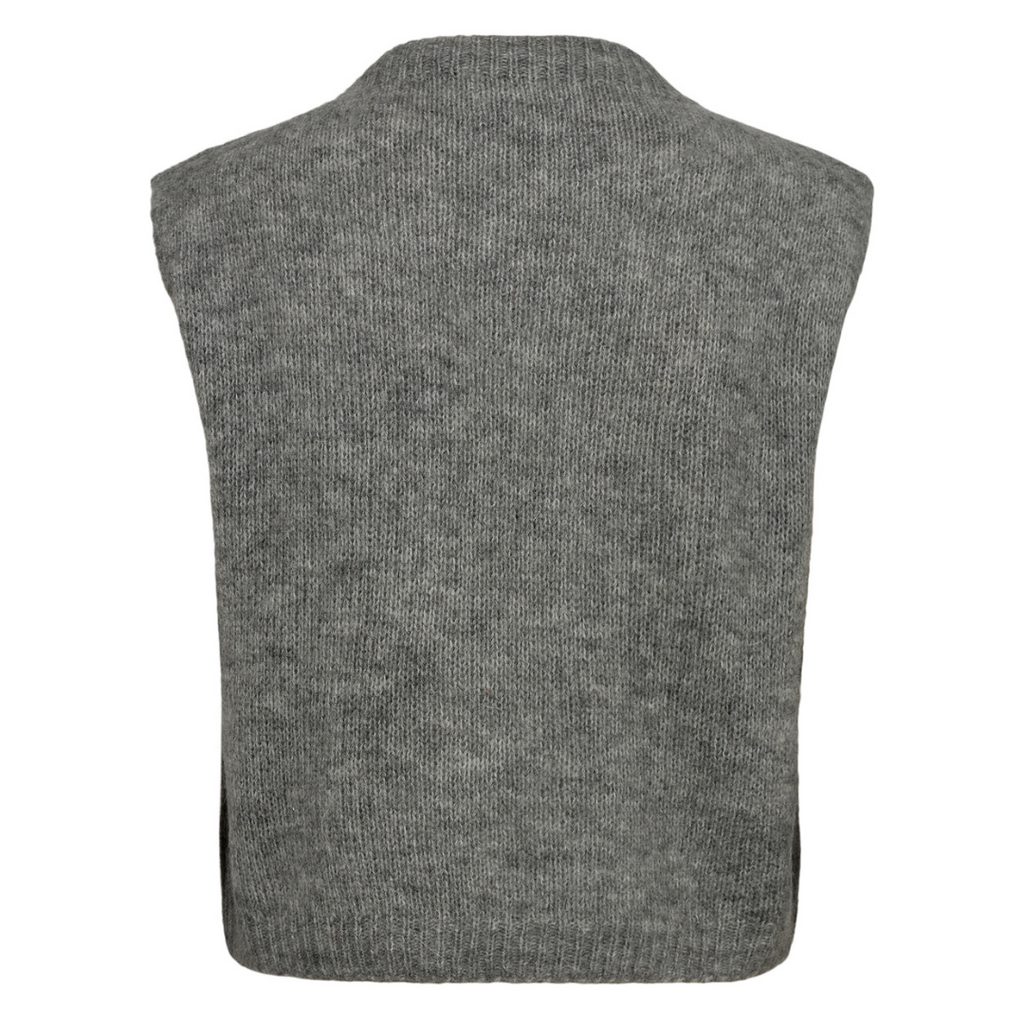 NÜMPH - VEST - SAIDANI 704993 - MEDIUM GREY MELANGE