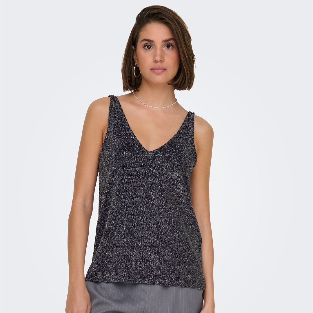 ONLY - TOP - QUEEN 15331403 - BLACK FILLI