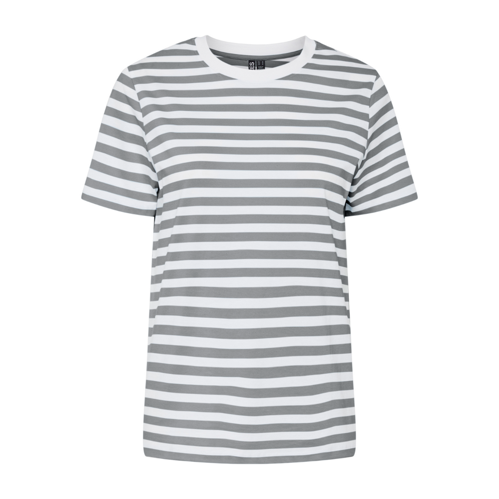 PIECES - T-SHIRT - RIA 17146339 - ULTIMATE GREY/BRIGHT WHITE